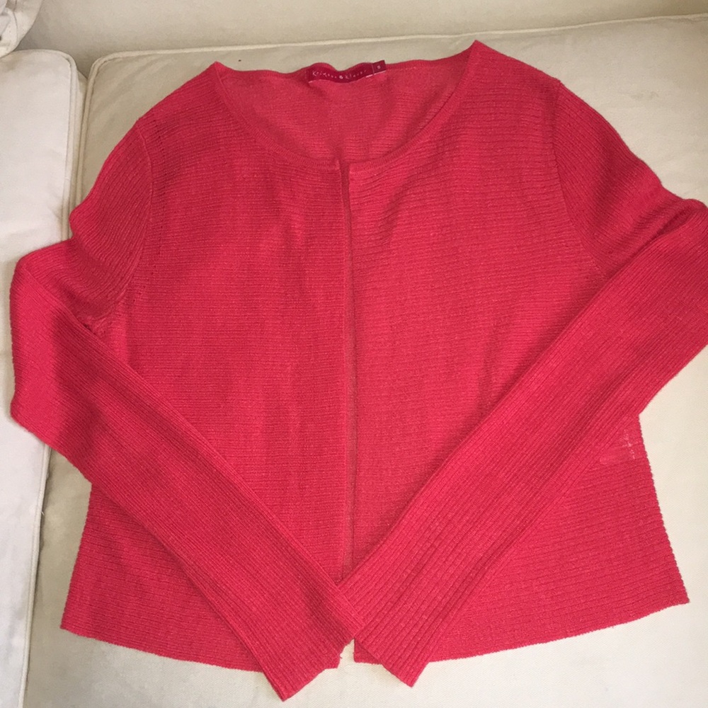 Krimson & Clover Tangerine Orange Cardigan Size SM